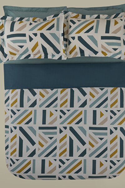 Karaca Home Morgan Green Bedding Set - 100% Cotton, Double