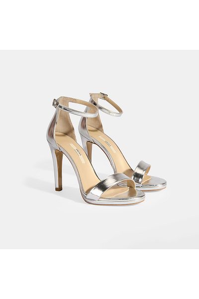 Desa Diona Silver Heeled Evening Dress Sandals