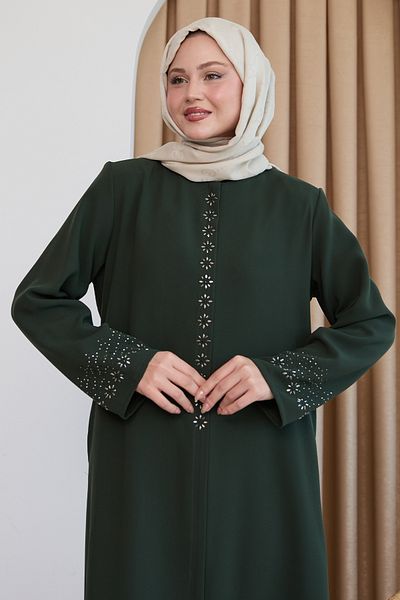 InStyle Khaki Ferace with Daisy Stone