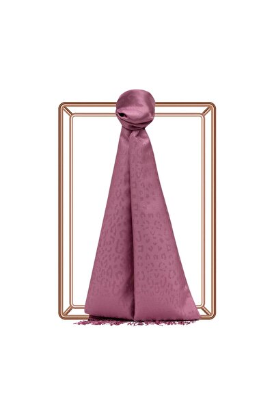 ipekevi Şal de mătase cu model leopard Dusty Rose
