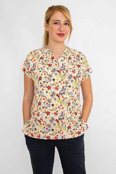 Nur Medikal Giyim Tricou cu tema anilor 90 Doctor Asistentă Spital Medical Chirurgie Single Top