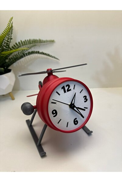 Butik 3d Baskı Uçak Tasarımlı Dekoratif Masa Saati