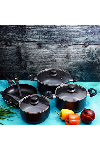 ROYALFORD 8Pcs Non-Stick Cookware Set, 2.5mm Body Thickness, RF4999