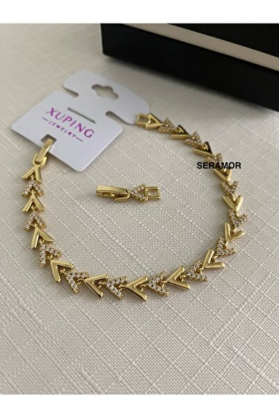 XUPING JEWELRY 14 k altın renginde kuyumcu işçiliği çavuş model ışıltılı kara...