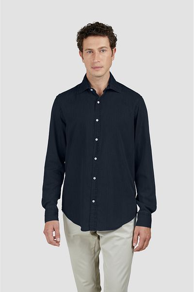 PAUL&SHARK Men's Regular Fit 100% Cotton Green Navy Blue Shirt 25413160 Cf-J03