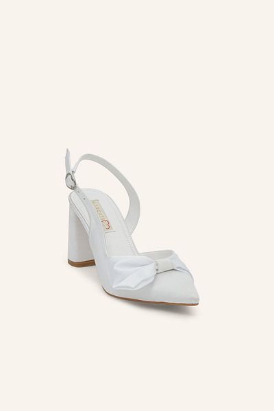 MARCATELLI Pantofi de mireasa Sina din satin alb