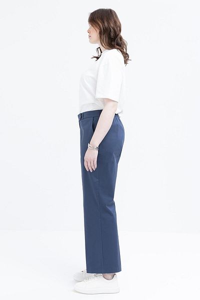 ALLDAY Indigo-Waist Elastic Large Size Trousers