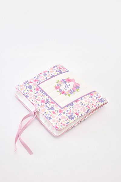 Atelier Babbi Pink Mini Floral Patterned Wet Wipes and Cloth Bag