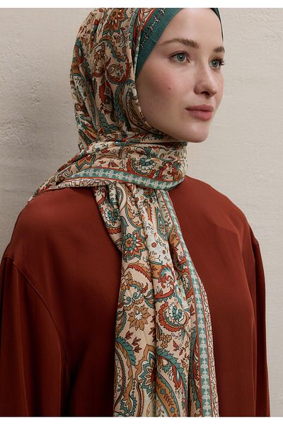 Fresh Elegant Pattern Shawl Salmon
