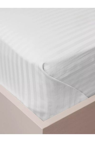 Anılsan 83 String Striped Satin Bedsheet - Single and Double, Home and Hotel Bedsheet, Simple and Elegant