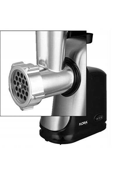 Floria ZLN7965 Μαύρος επεξεργαστής τροφίμων, ισχύς 1300W, δύο κόσκινα, λειτουργία αντίστροφης περιστροφής, ατσάλινη λεπίδα