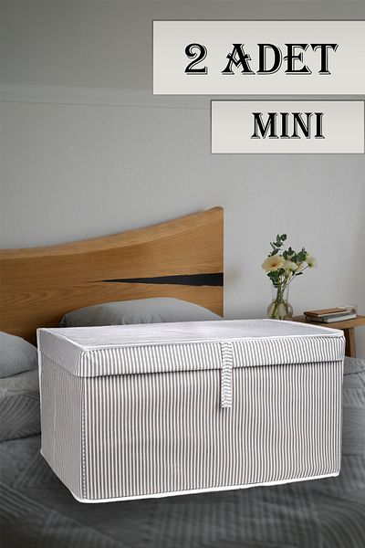 Nanteks 2 Pieces Multi-Purpose Organizer Box with Lid Base Storage 40X30X25 cm