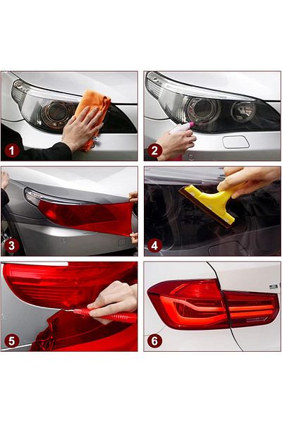 Techmaster 1 Meter Red Durable Quality Headlight Stop Film