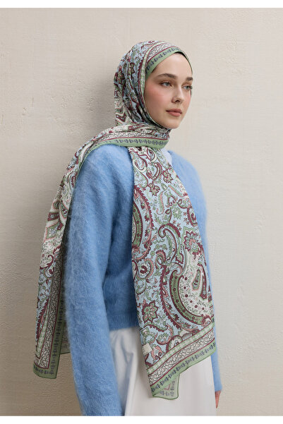 Fresh Elegant Pattern Shawl Mint Green