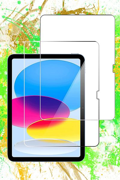 TEKNETSTORE ابل ايباد 10. الجيل 2022 10.9 / A16 2025 واقي شاشة تابلت نانو حماية شفافة غير قابلة للكسر تطبيقات كاملة