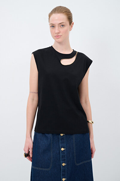 adL T-shirt with rhinestones