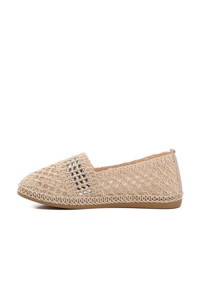 Pierre Cardin PC-54570 Z Cream Straw Knit Γυναικείες Μπαλαρίνες