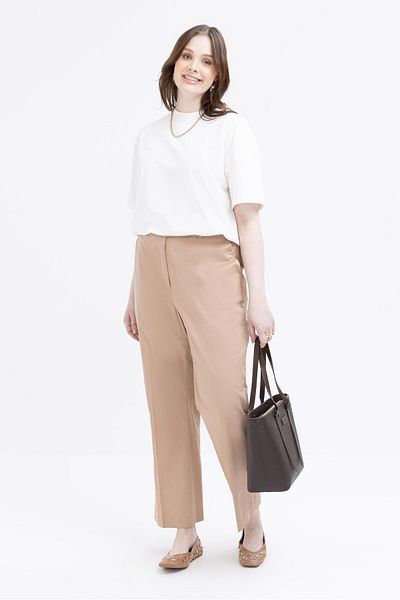 ALLDAY Mink-Waist Elastic Large Size Trousers