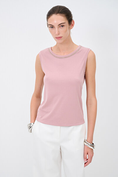 adL Taş Detaylı Kolsuz Bluz