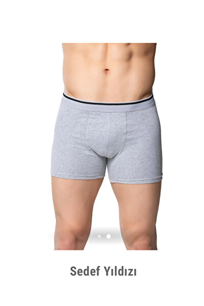 DONLİZZA Mother of Pearl Star Men's Lycra Boxers Gray