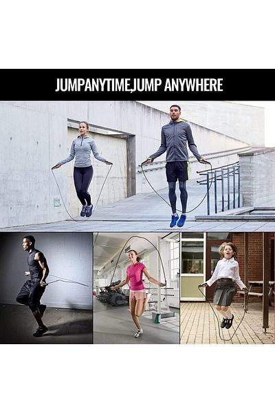 Buy and Bill Jump Rope For Men Women Kids Adjustable Fitness Exercise Jumping Ropes With Foam Antiskid Handles