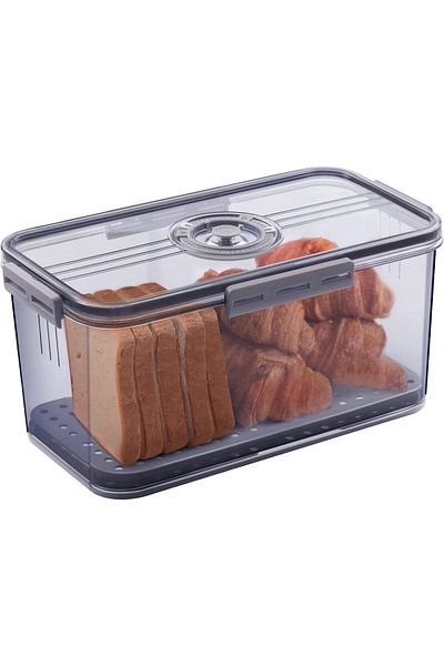 COOYA Fridge Bread Box,Airtight Loaf Bread Container,Time Recording Keeper for Bread Toast Bagels Cookies
