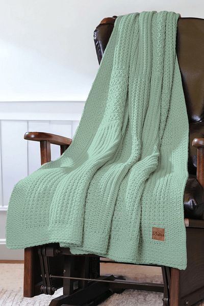 DALİSA Rebecca Knitwear Knitted Soft Bedspread, Seat Cover