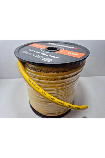 Soundmax Amfi Güç Kablosu 2GA – 6 Metre - %25 Bakır – 2GA Anfi Power Kablosu - 6 Mt