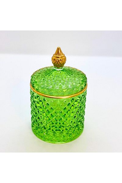 Tırtıl Home Züccaciye Mini Sugar Bowl with Glass Lid