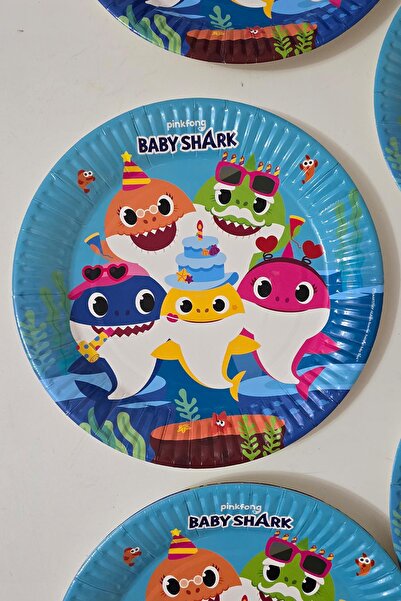 PEKSHOP Baby Shark Karton Tabak 8 li Paket