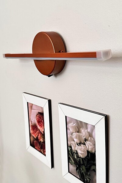 bymat Pilli Aplik - Kendinden Yapışkanlı - Çerçeve Apliği - Duvar Aydınlatma - Tablo Işığı - Bakır Aplik