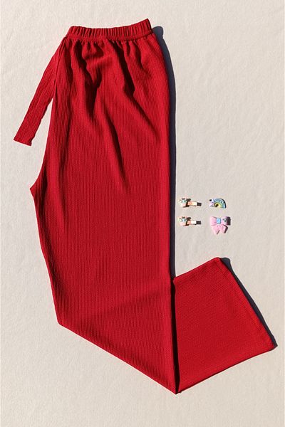 siyalife Summer Wrap Fabric Relaxed Cut Trousers with Elastic Waist