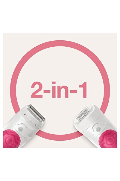 Braun Silk-épil 5 5600 Sensosmart, Kablosuz, Islak&kuru, 3 Ek Parçalı, 2'si 1 Arada Epilatör