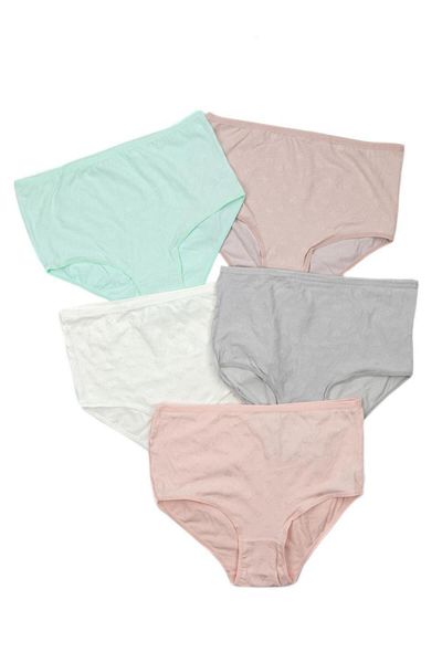 Nicoletta High Waist Lycra Salmon Women's Panties - Large Size Pack of 5