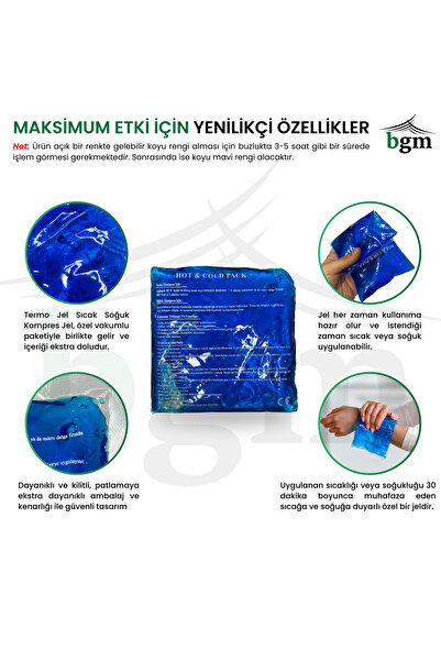bgm 6’lı Avantaj Paketi Sıcak Soğuk Kompres Termo Jel Küçük Boy 13x13 Cold Pack Kompres Buz Jel