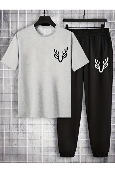 Lider Leather Σετ Unisex με στάμπα μπλουζάκι και φούτερ – Άνεση και Στυλ σε Ένα