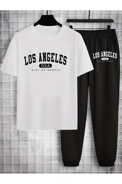 Lider Leather Σετ Unisex με στάμπα μπλουζάκι και φούτερ – Άνεση και Στυλ σε Ένα