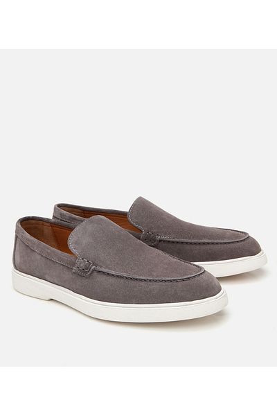 Hotiç Men's Suede Leather Anthracite Loafer