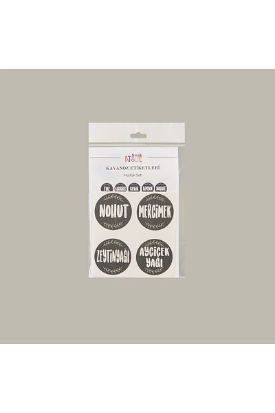 Sıcak Atölye Model Bitter 20-Piece Jar Label - White / Black