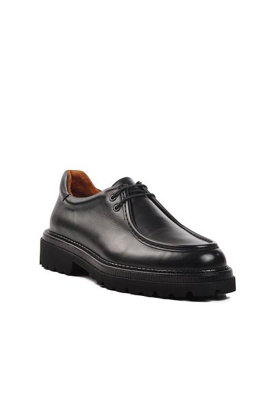AYAKMOD Premium 170 m Black Genuine Leather Men's Casual Shoes
