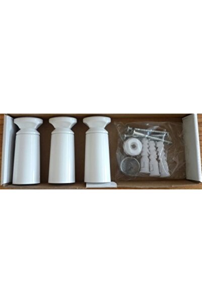 Geylani Havlupan Radyatör Duvara Montaj Seti Aparatı Beyaz Renk 3 lü