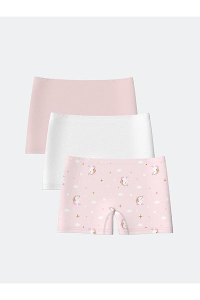 LC Waikiki LCW Kids Printed Girl's Boxer Set of 3