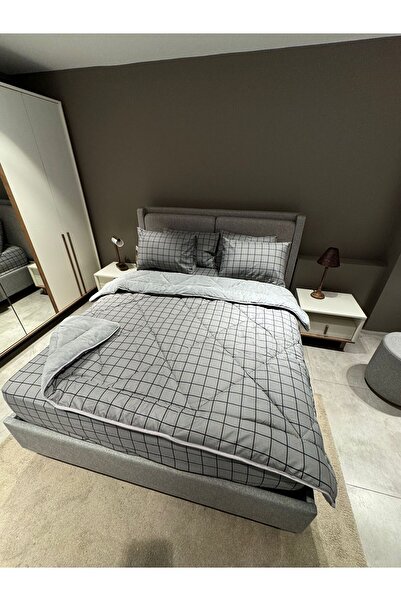 Violacasa Double Welsoft Pufidik Sleeping Set (WITH ELASTIC SHEET) Smoked Square