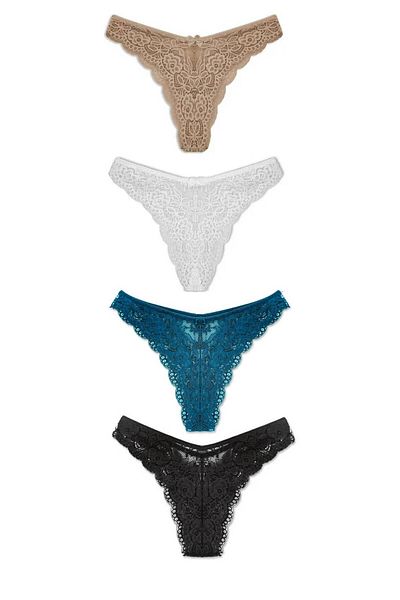 GECKO COLLECTION Gecko Brazilian Lace Women's Panties 4 pieces