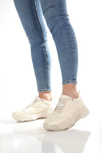 Modabuymus Alba Cream Color Sneaker Casual Women's Sports Shoes