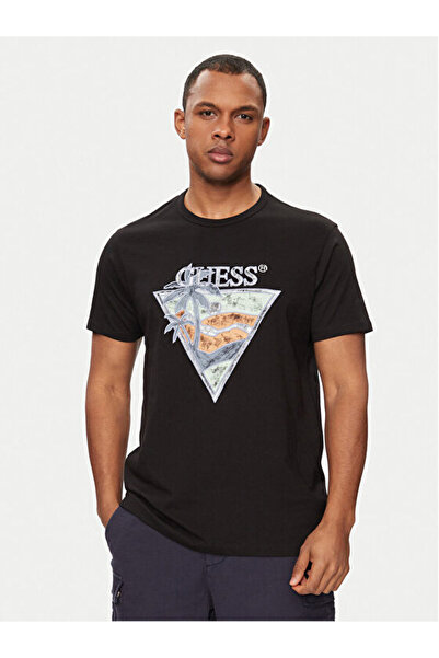 Guess Ανδρικό T-Shirt με κανονική εφαρμογή Summer Triangl