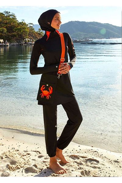 Mayovera Hijab Swimsuit - Crab Embroidered