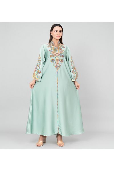 IKKXA Modern Embroidery Jalabiya