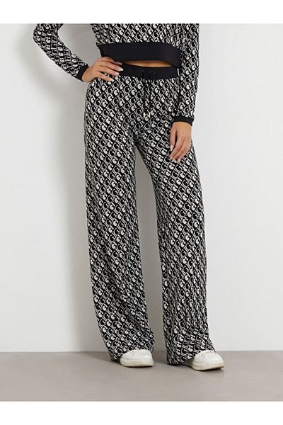 Guess بنطال رياضي نسائي من Gj Logo Active Palazzo Fit