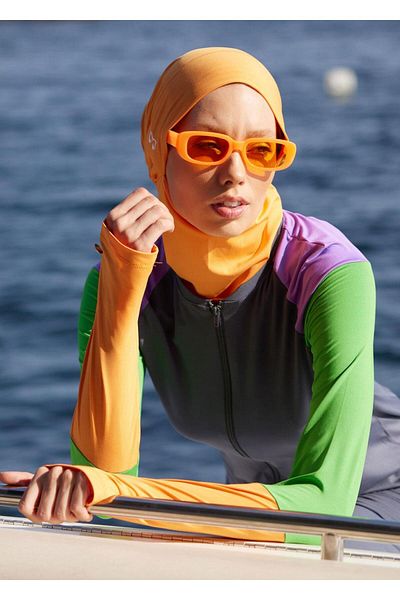 Mayovera Hijab Swimsuit - Single Top - Bomber Anthracite